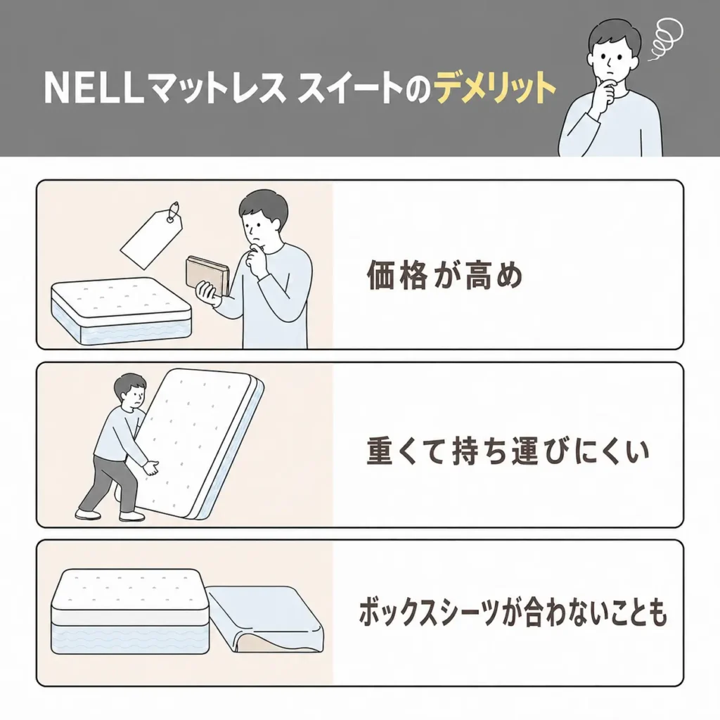 NELLマットレス スイートのデメリット