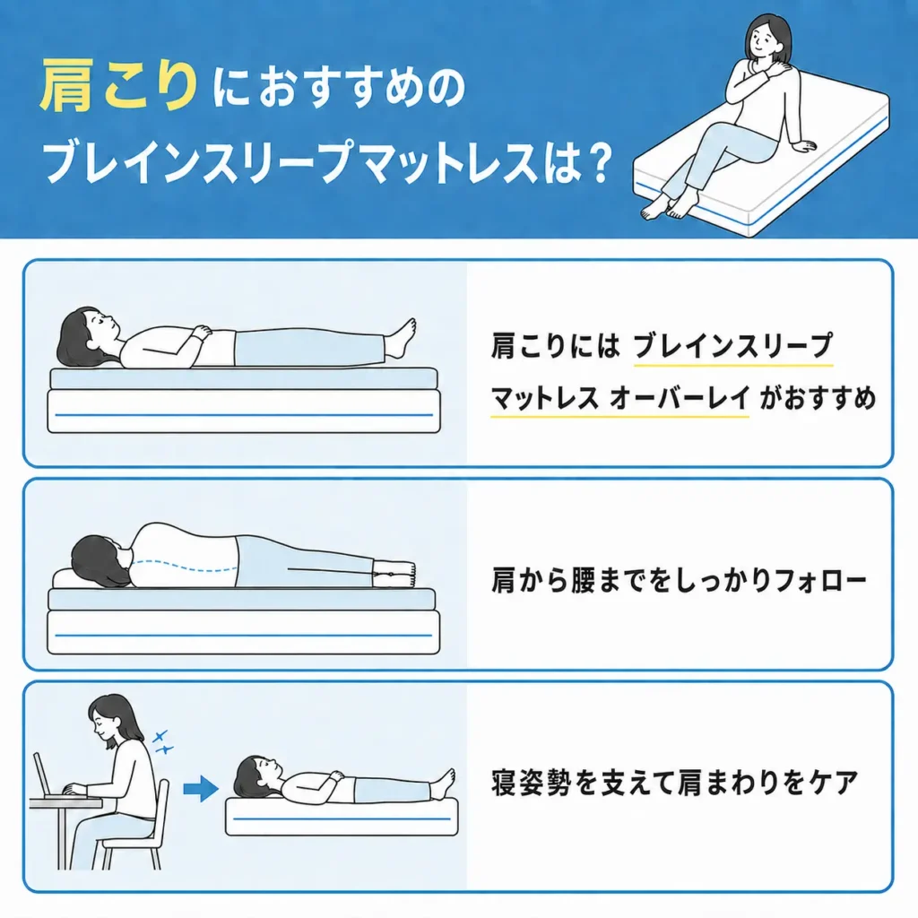 肩こりにおすすめのブレインスリープマットレスは？