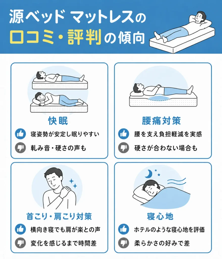 源ベッド マットレスの口コミ・評判｜利用者の声を紹介