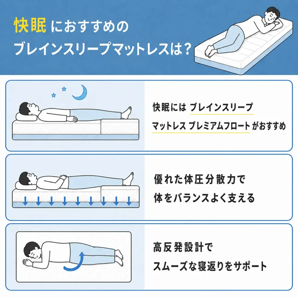 快眠におすすめのブレインスリープマットレスは？
