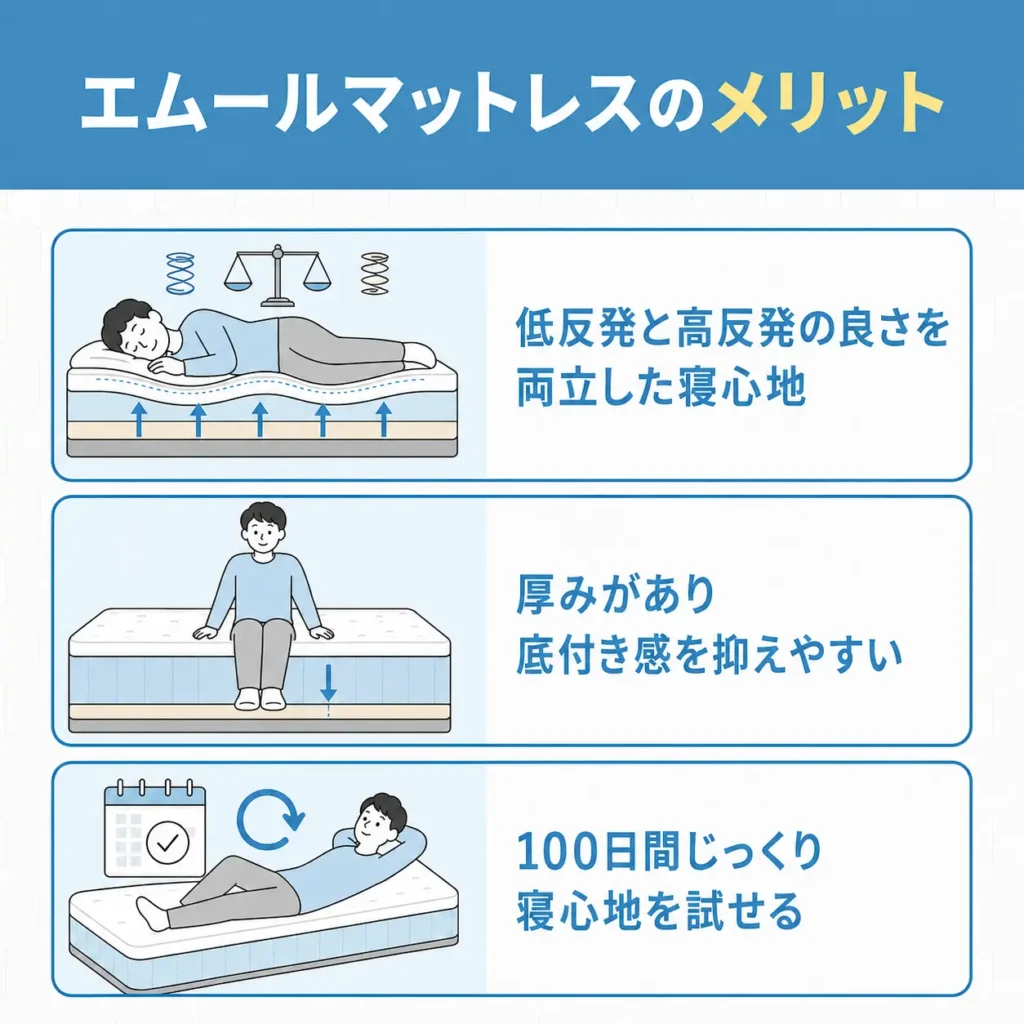 エムールマットレスのメリット
