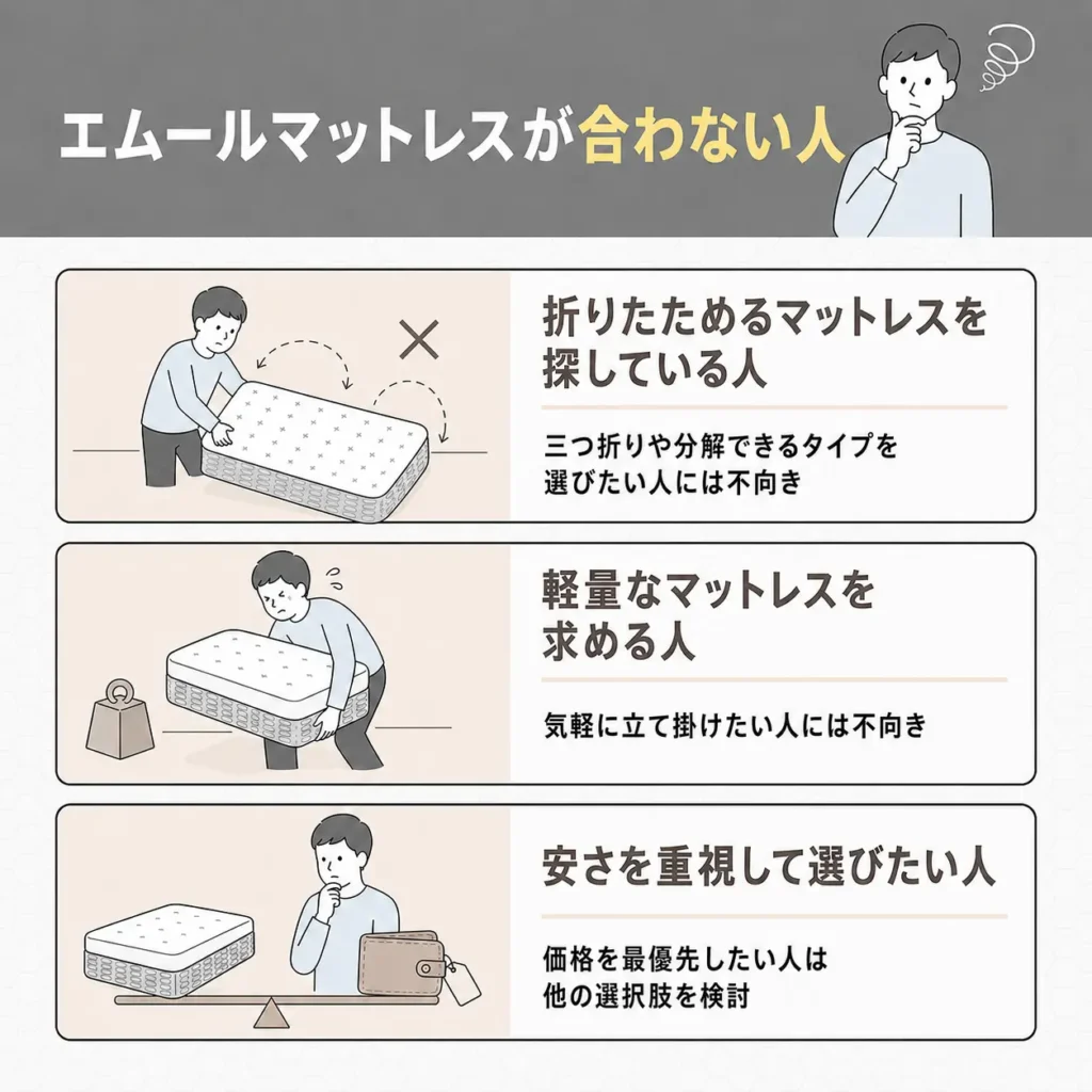 エムールマットレスが合わない人