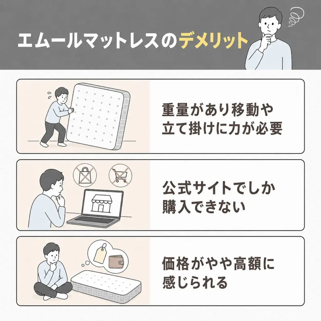 エムールマットレスのデメリット
