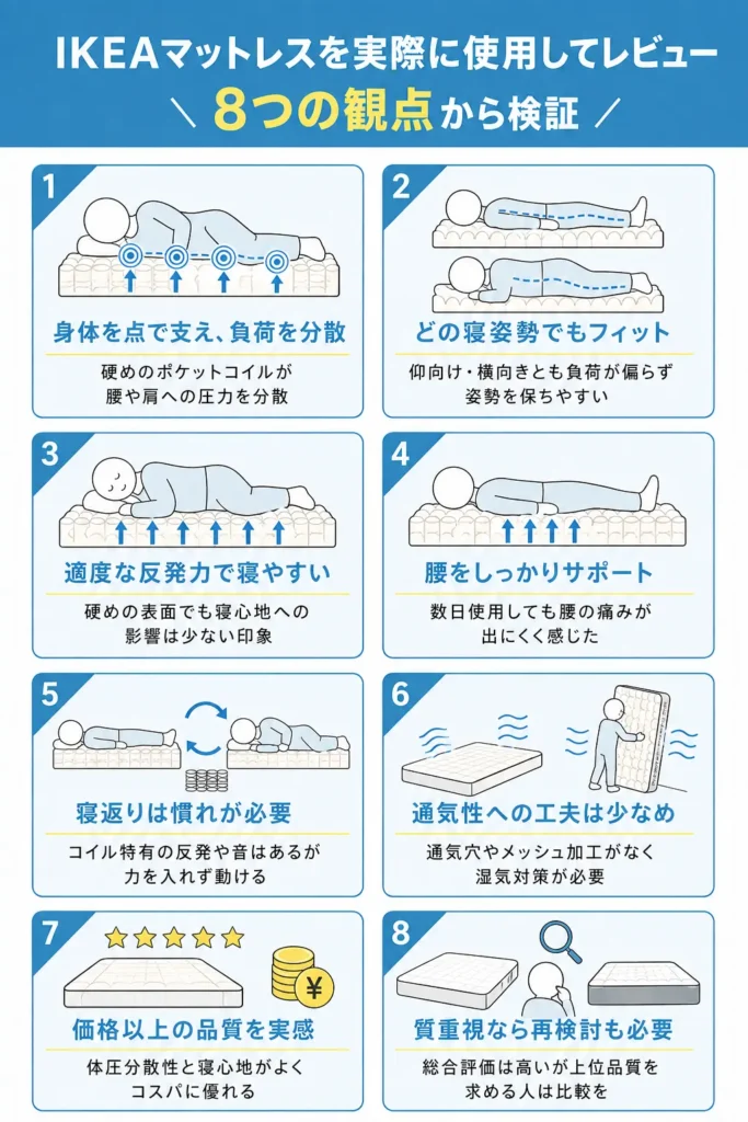 IKEAマットレスの口コミ・評判はどう？実際に使用してレビュー
