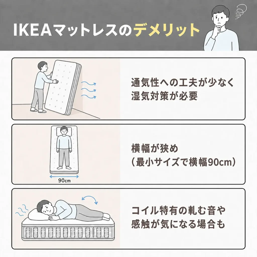 IKEAマットレスのデメリット