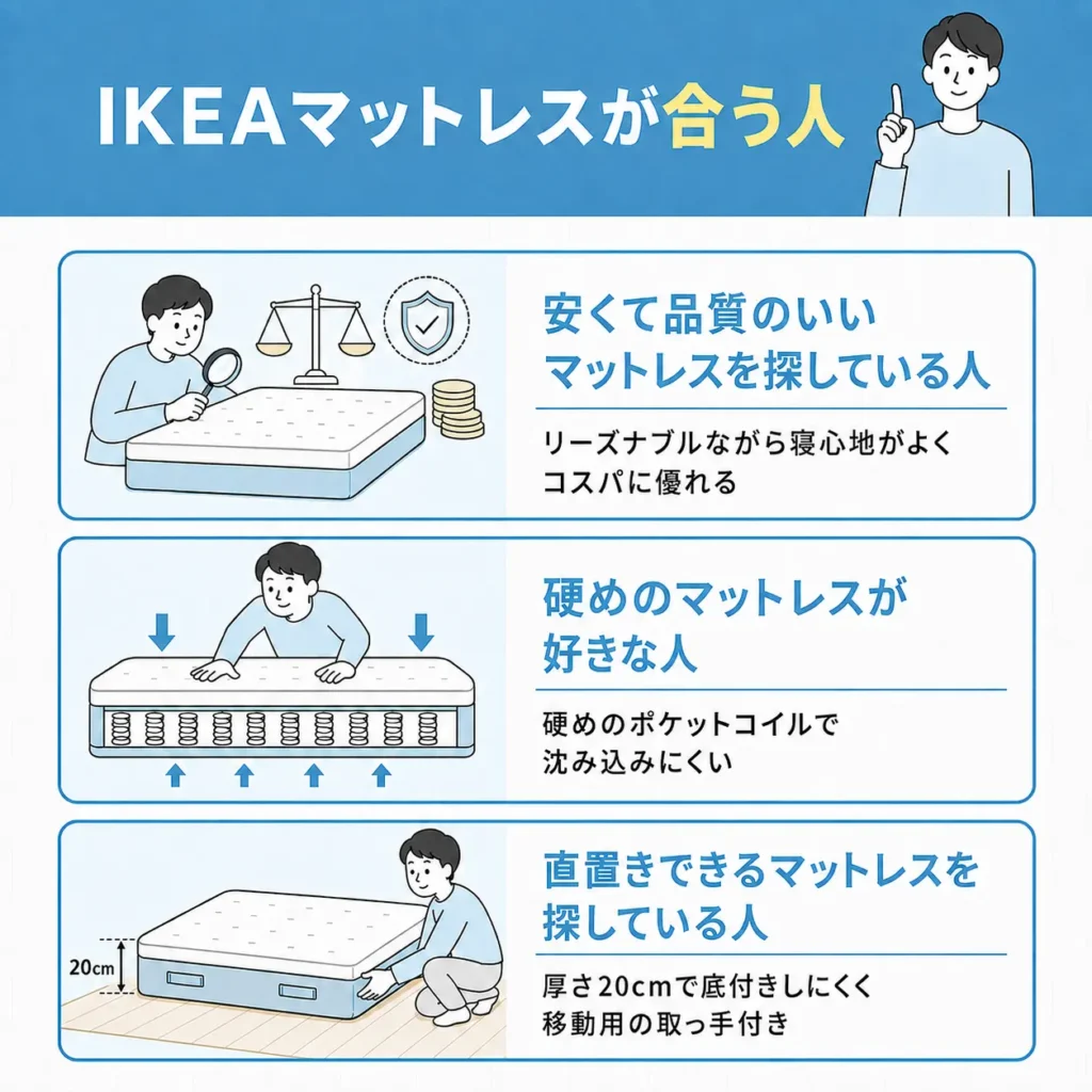 IKEAマットレスが合う人