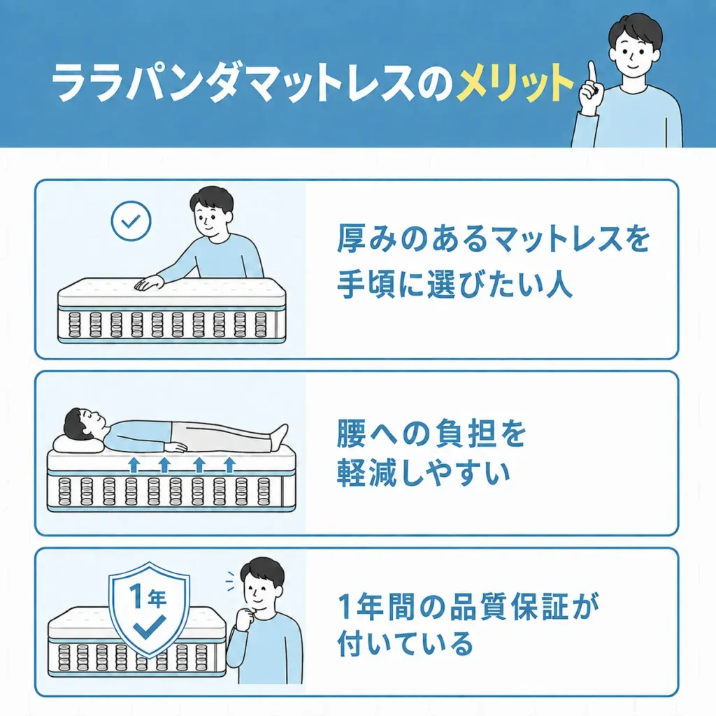ララパンダマットレスのメリット