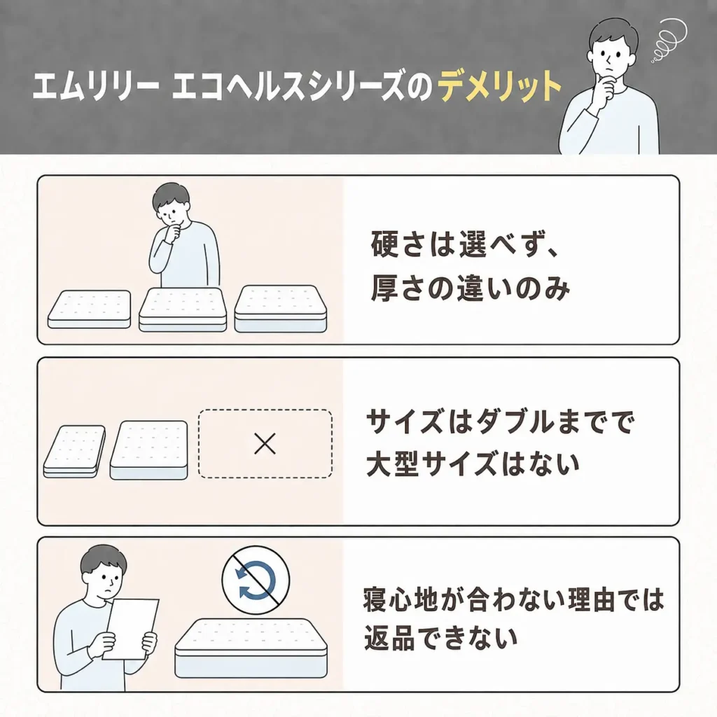 エムリリー エコヘルスシリーズのデメリット
