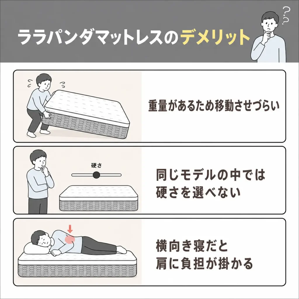 ララパンダマットレスのデメリット