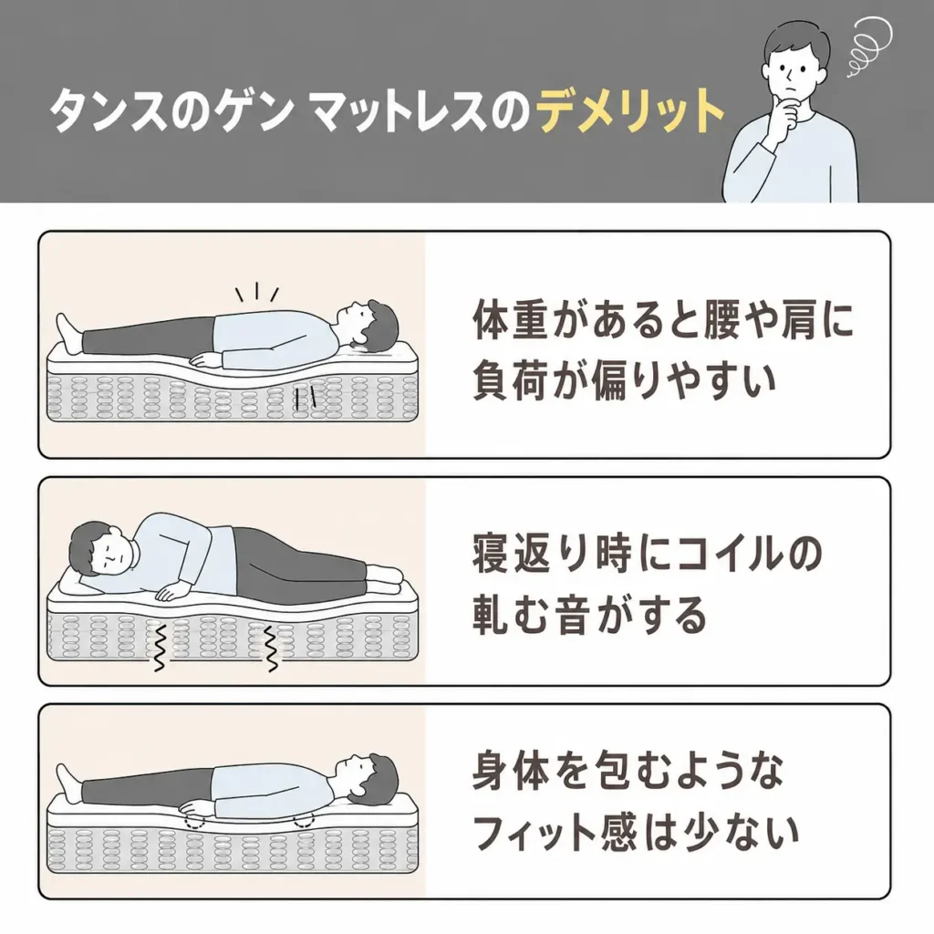 タンスのゲン マットレスのデメリット