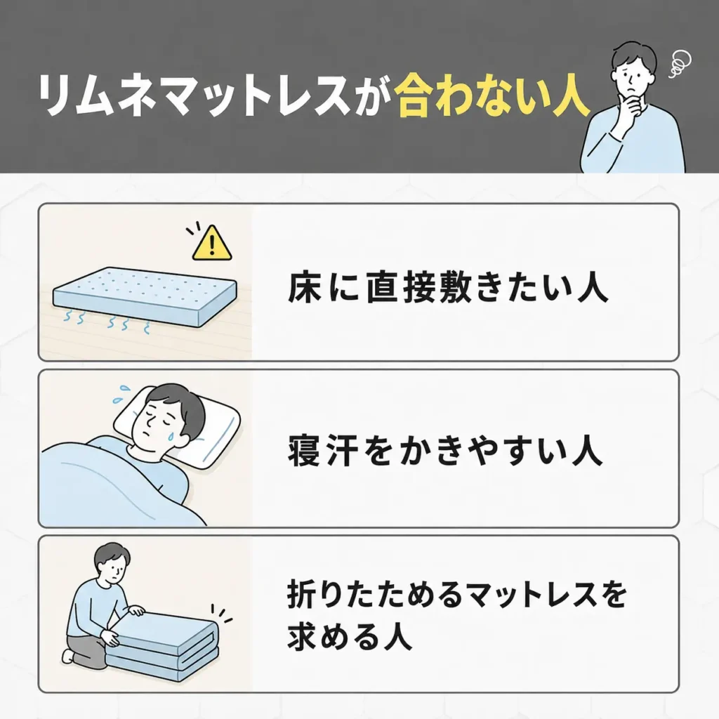 リムネマットレスが合わない人