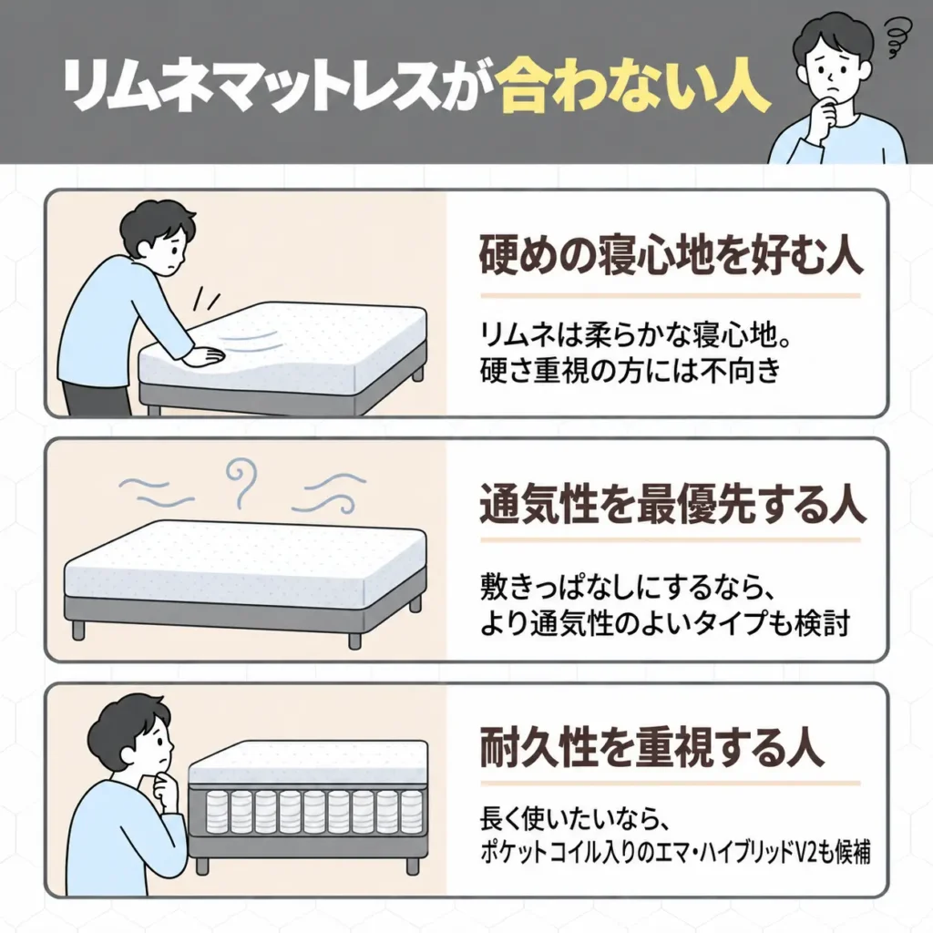 リムネマットレスが合わない人