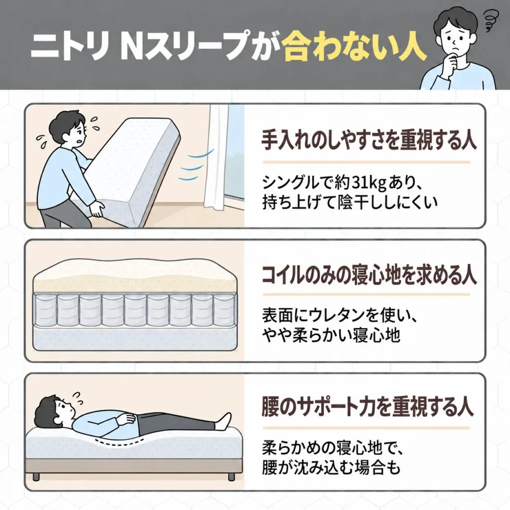 ニトリ Nスリープが合わない人
