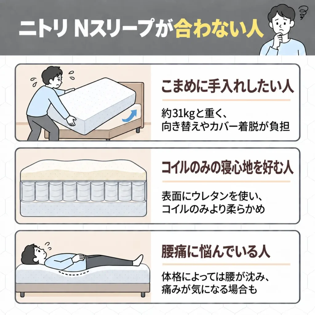 ニトリ Nスリープが合わない人