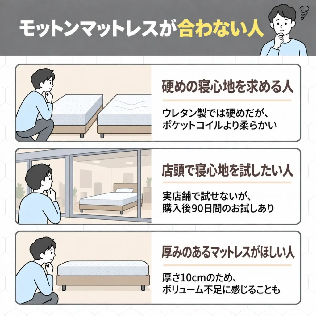 モットンマットレスが合わない人