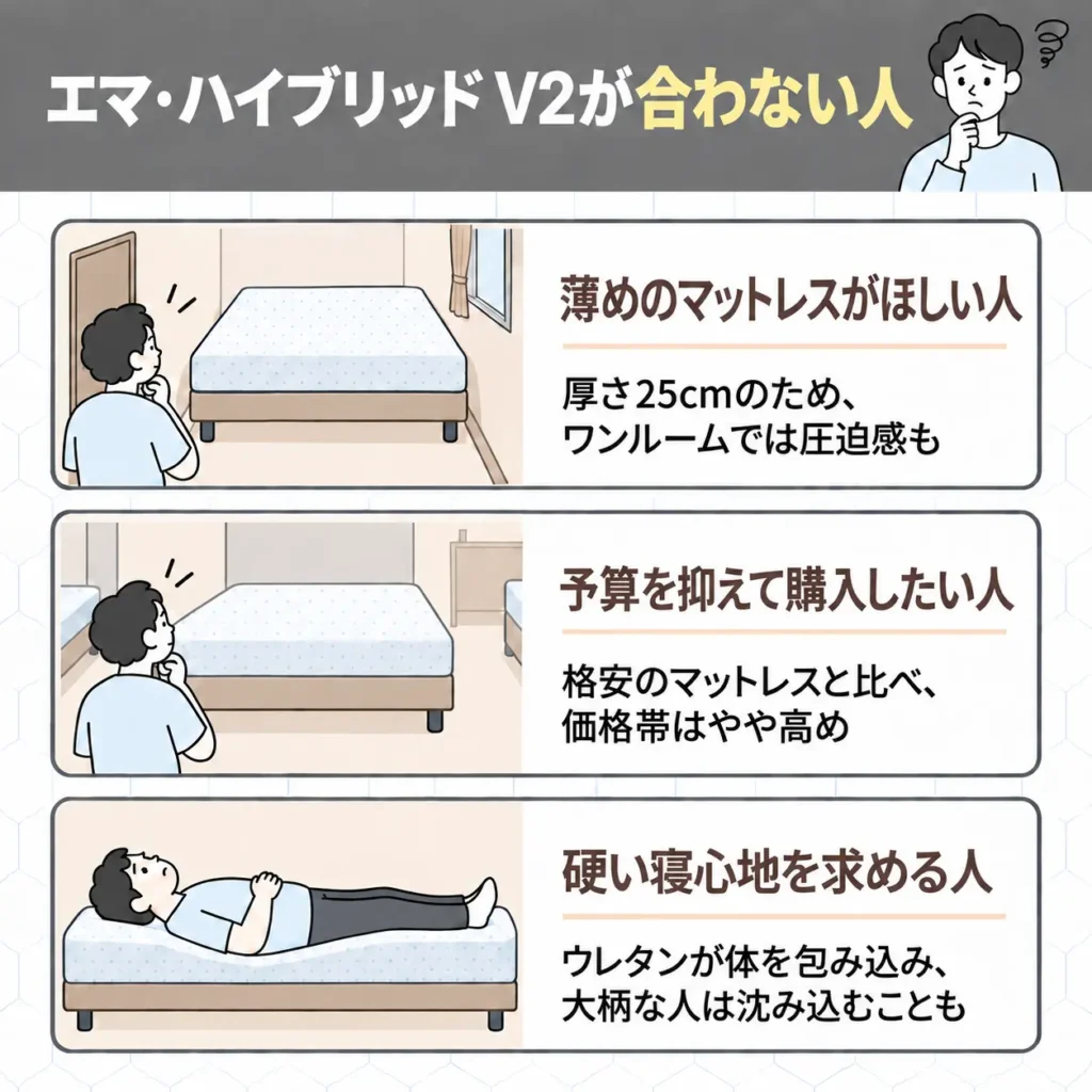 エマ・ハイブリッド V2が合わない人
