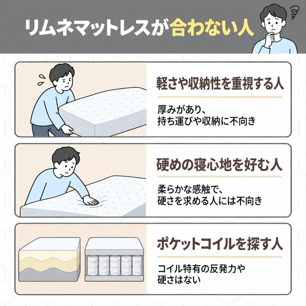 リムネマットレスが合わない人