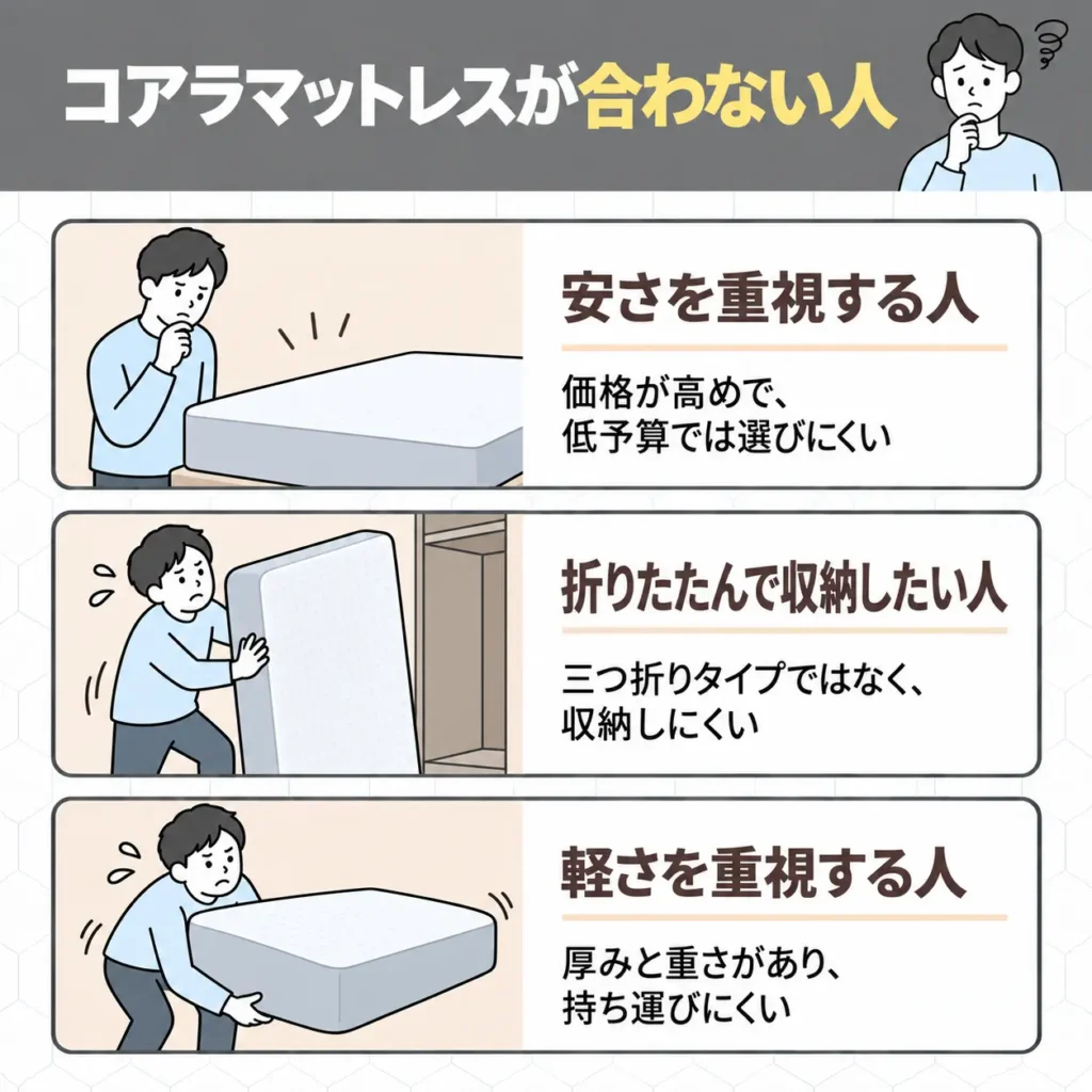 コアラマットレスが合わない人