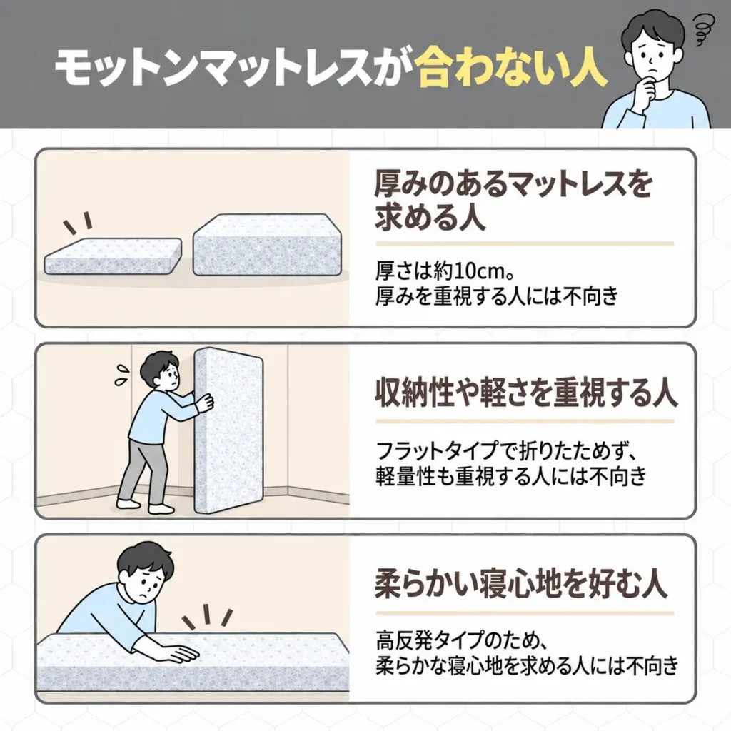 モットンマットレスが合わない人