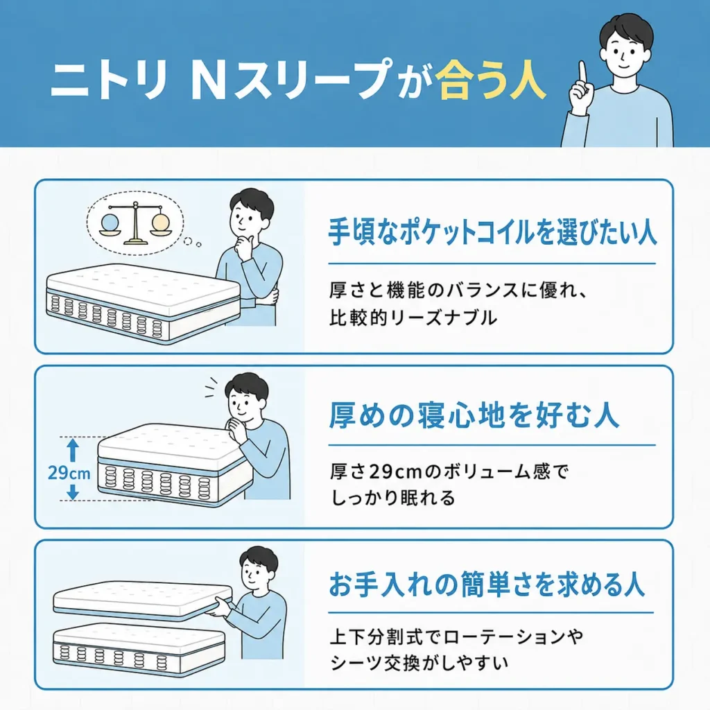 ニトリ Nスリープが合う人