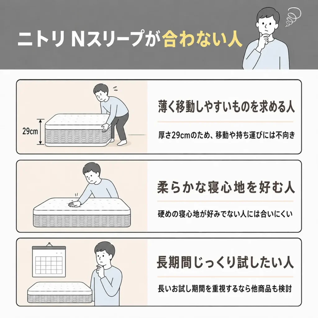 ニトリ Nスリープが合わない人