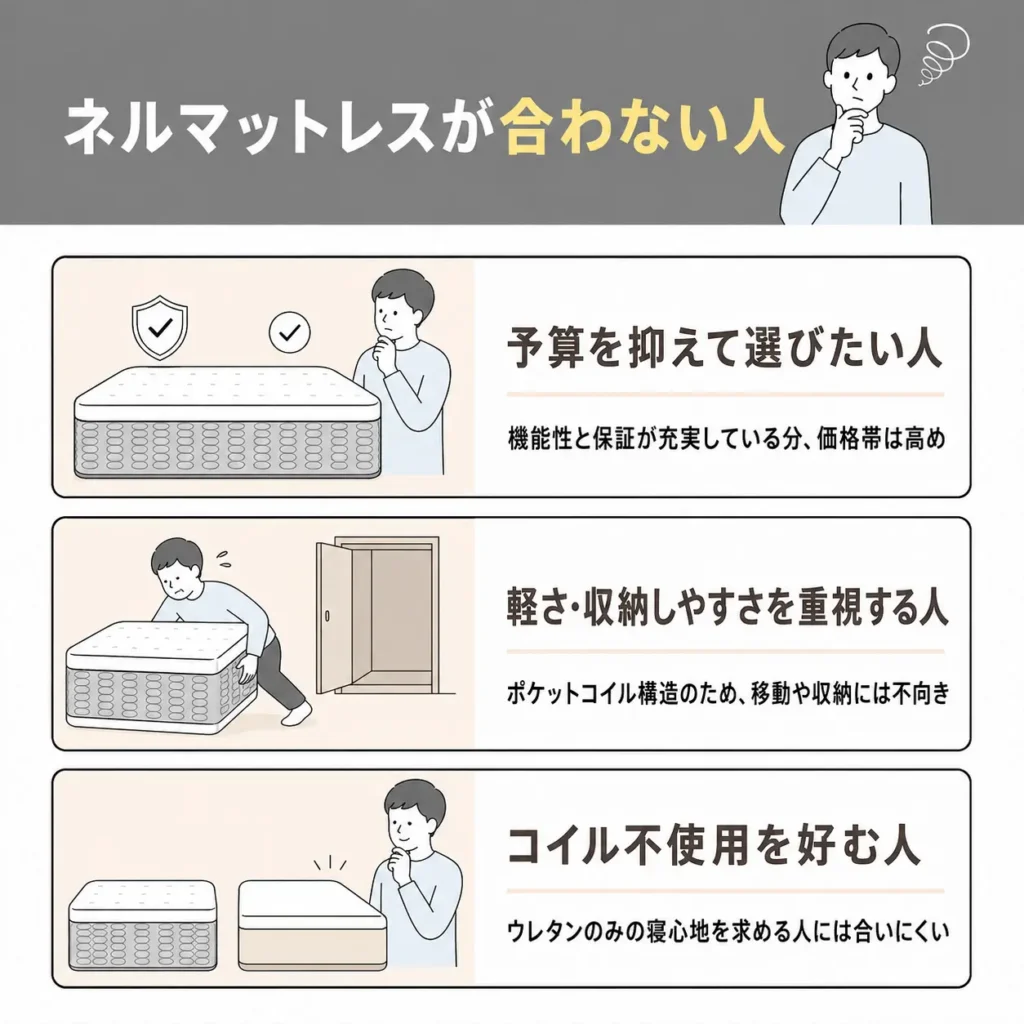 ネルマットレスが合わない人
