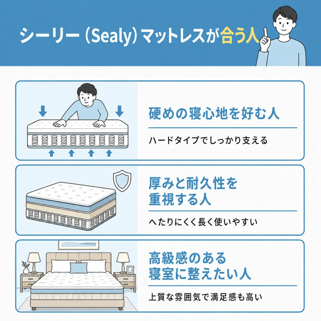 シーリー(Sealy)マットレスが合う人