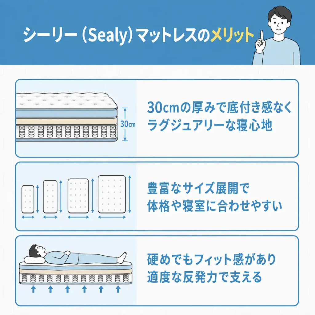 シーリー(Sealy)マットレスのメリット