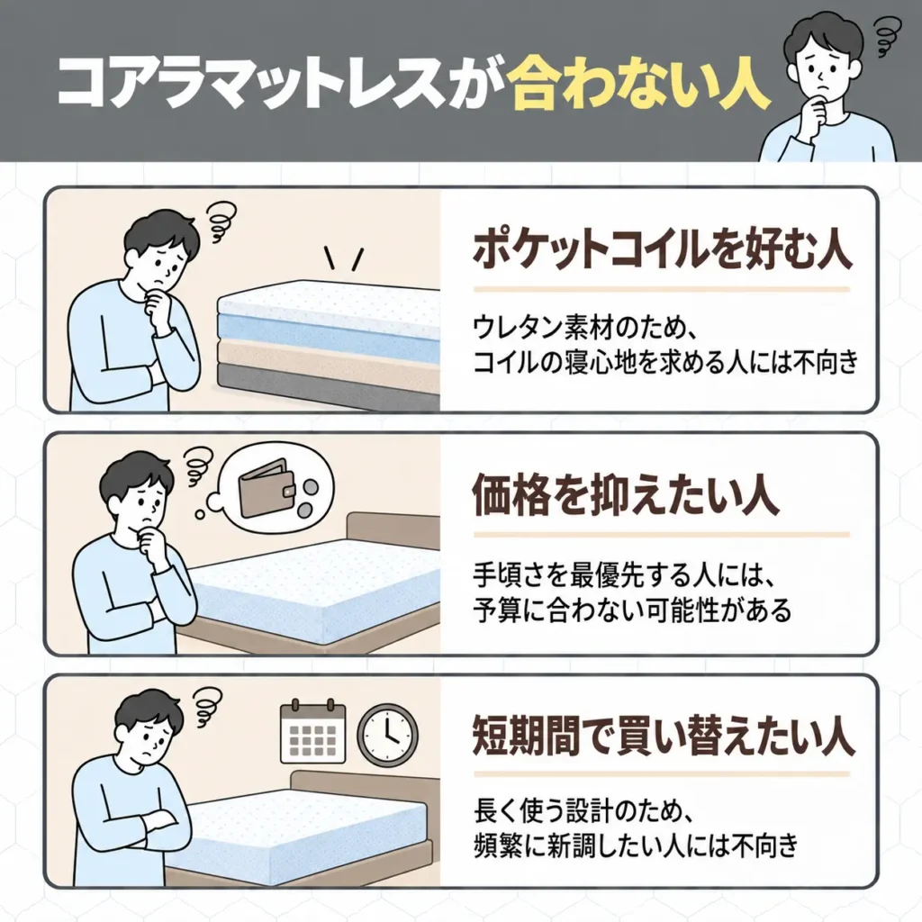 コアラマットレスが合わない人