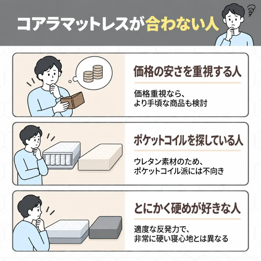 コアラマットレスが合わない人