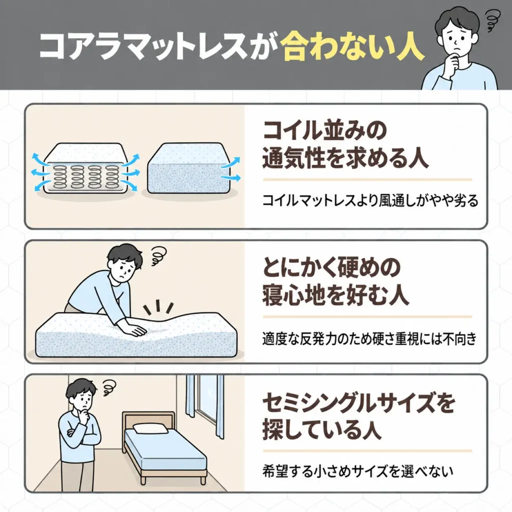 コアラマットレスが合わない人