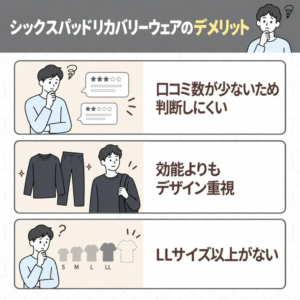 シックスパッド リカバリーウェアのデメリット