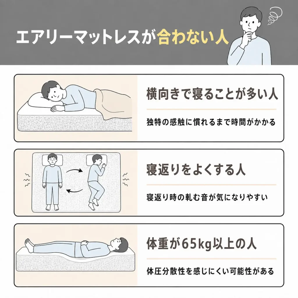 エアリーマットレスが合わない人