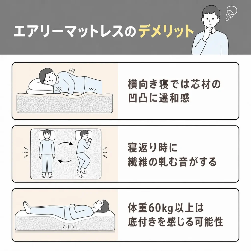 エアリーマットレスのデメリット