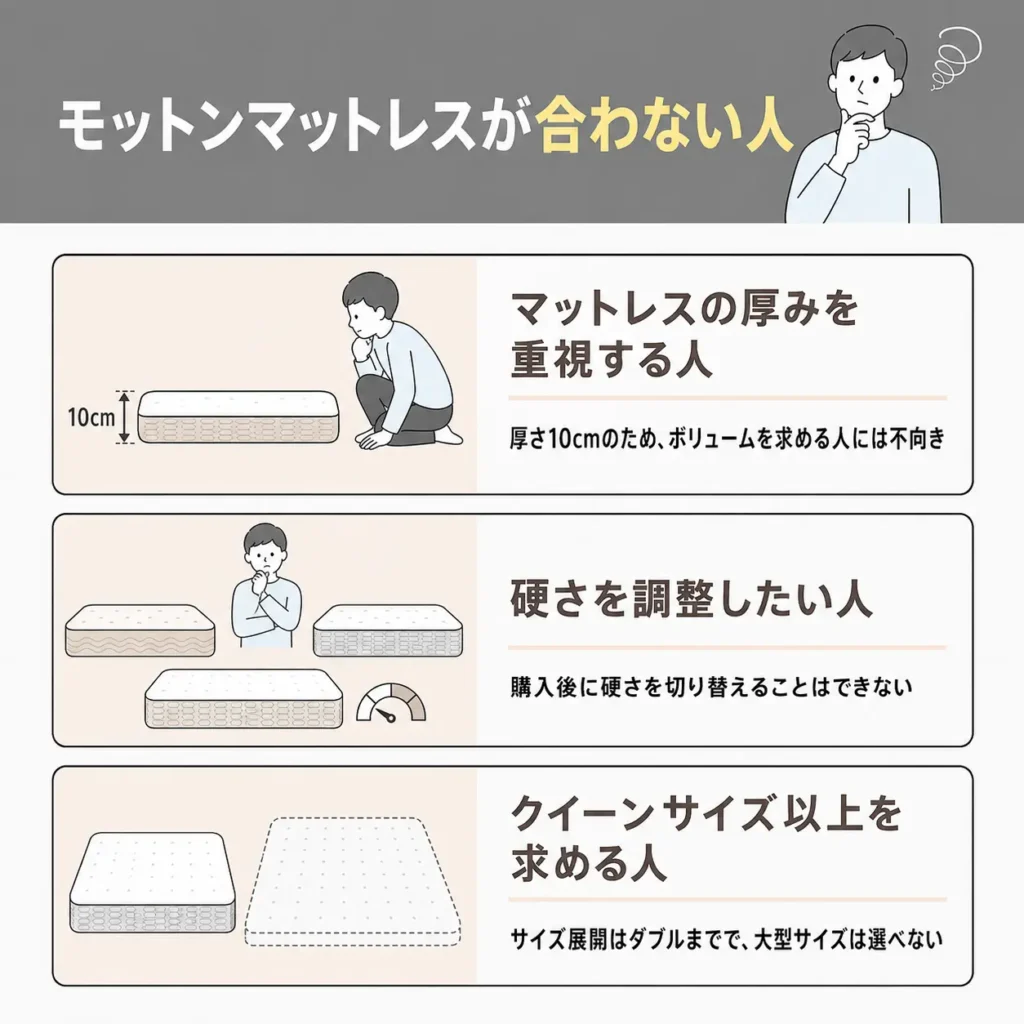 モットンマットレスが合わない人
