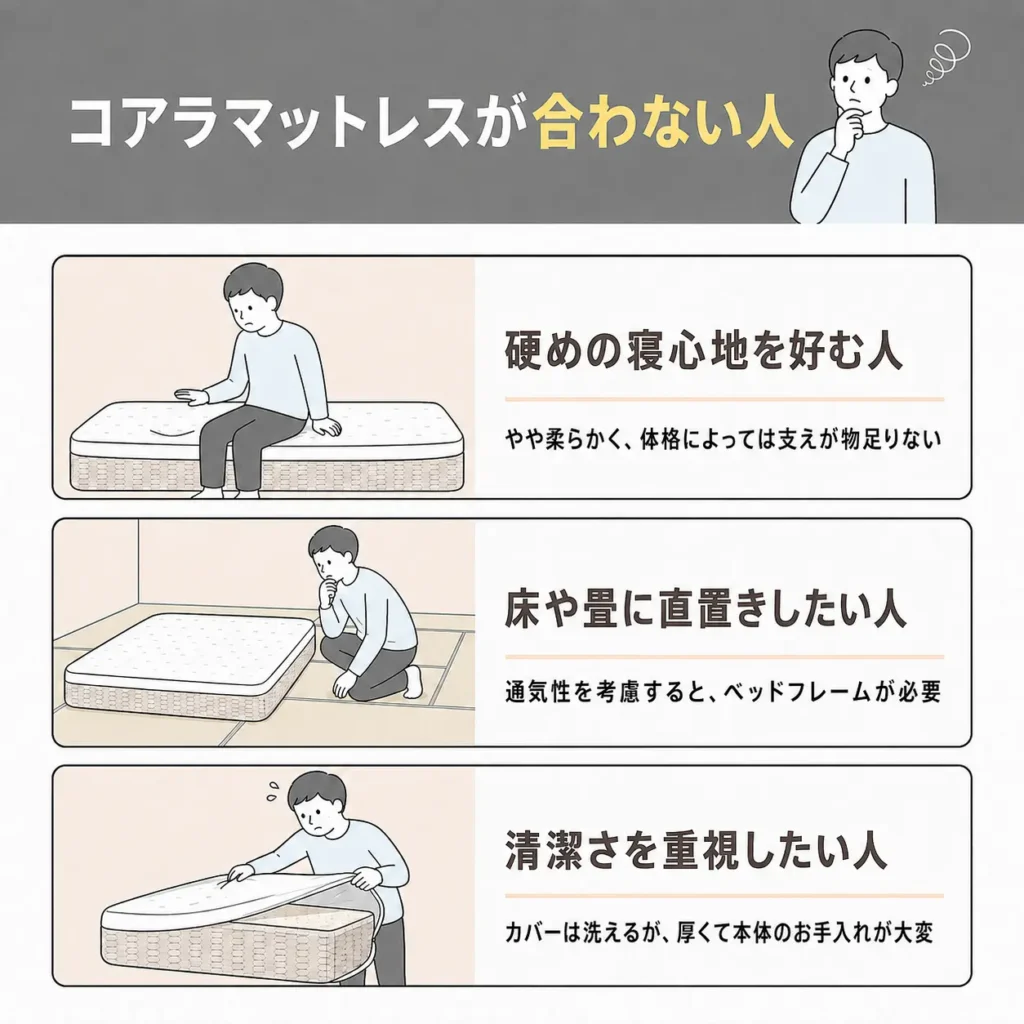 コアラマットレスが合わない人