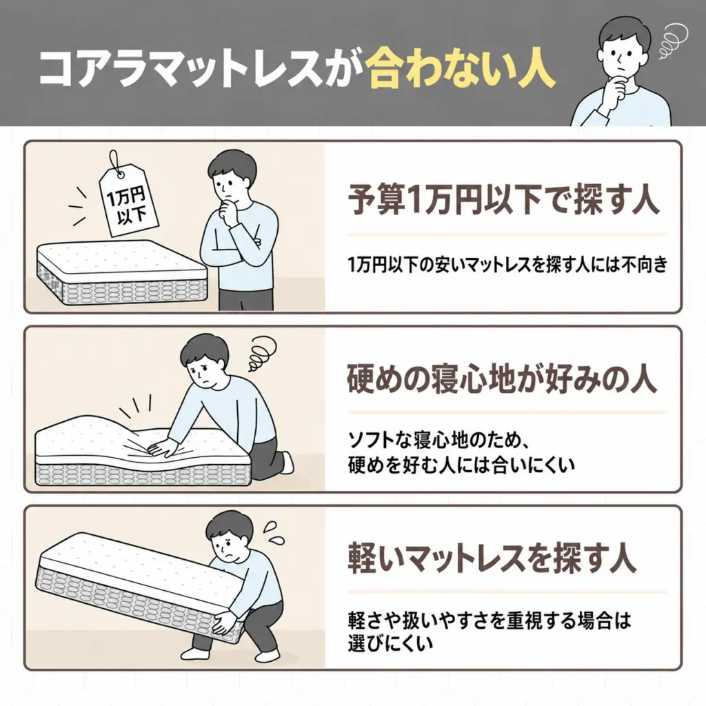 コアラマットレスが合わない人