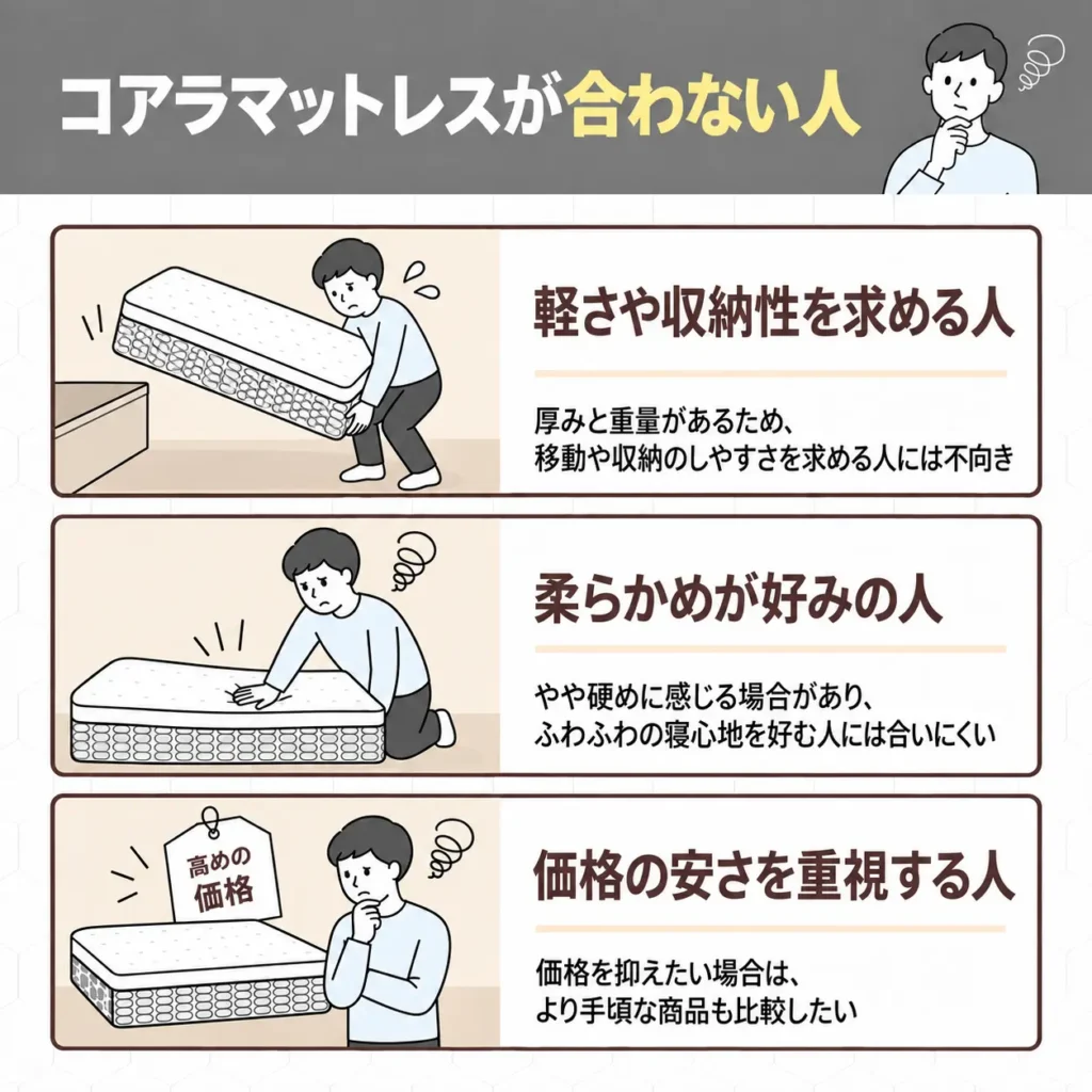 コアラマットレスが合わない人