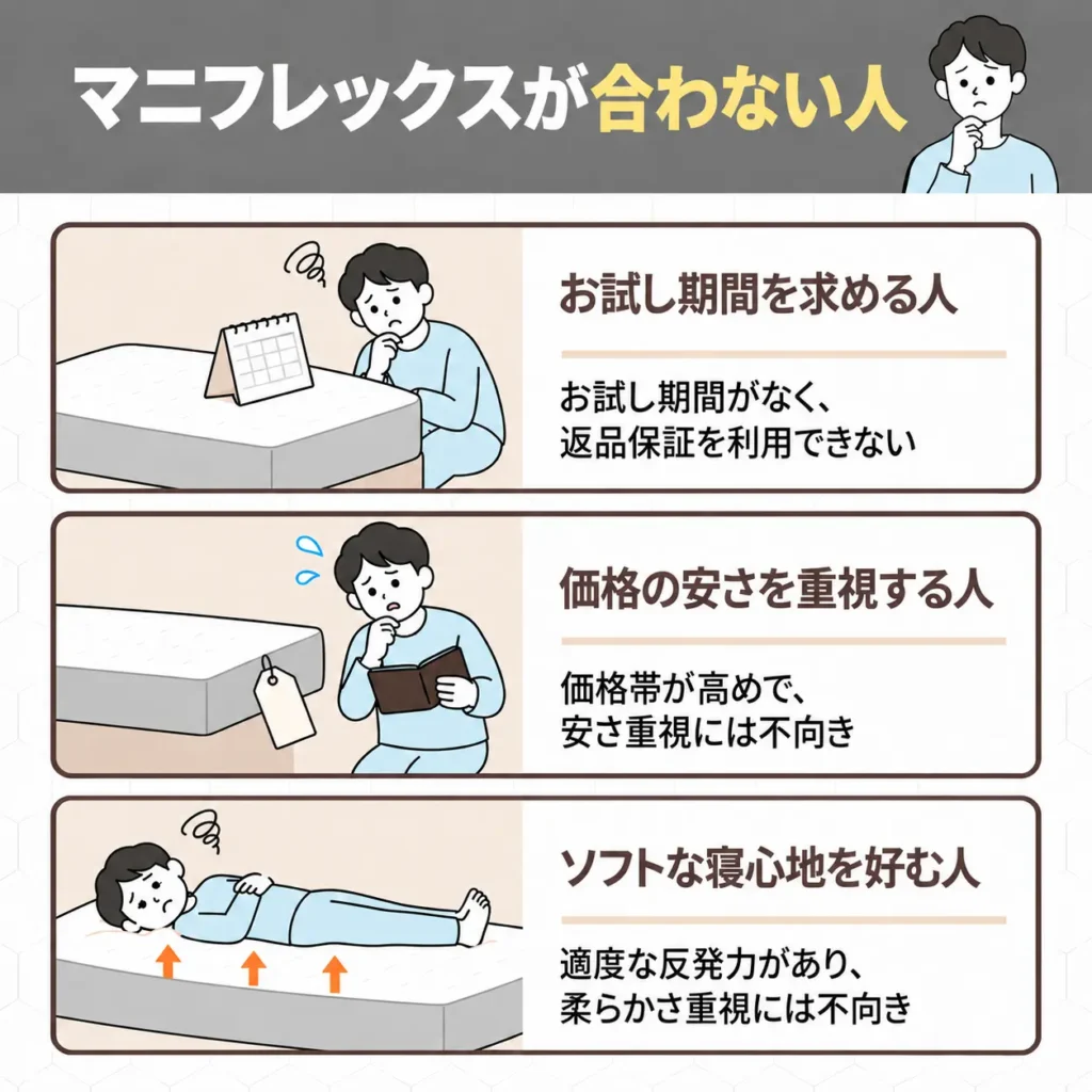 マニフレックスが合わない人