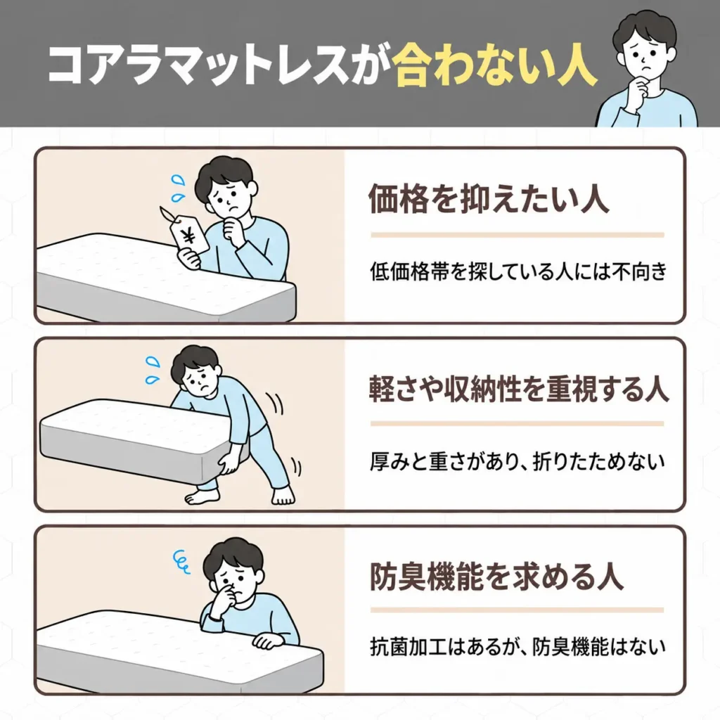 コアラマットレスが合わない人