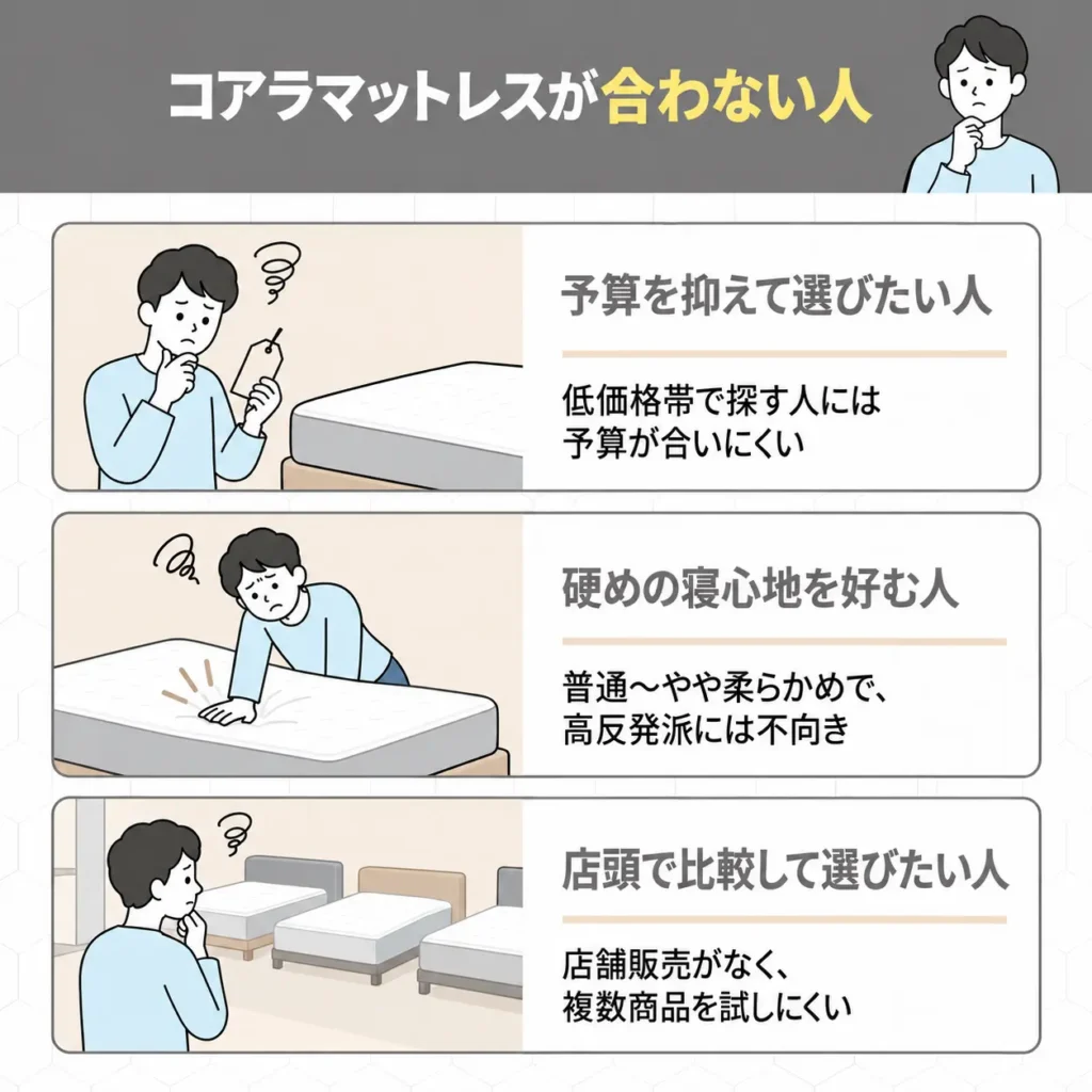コアラマットレスが合わない人