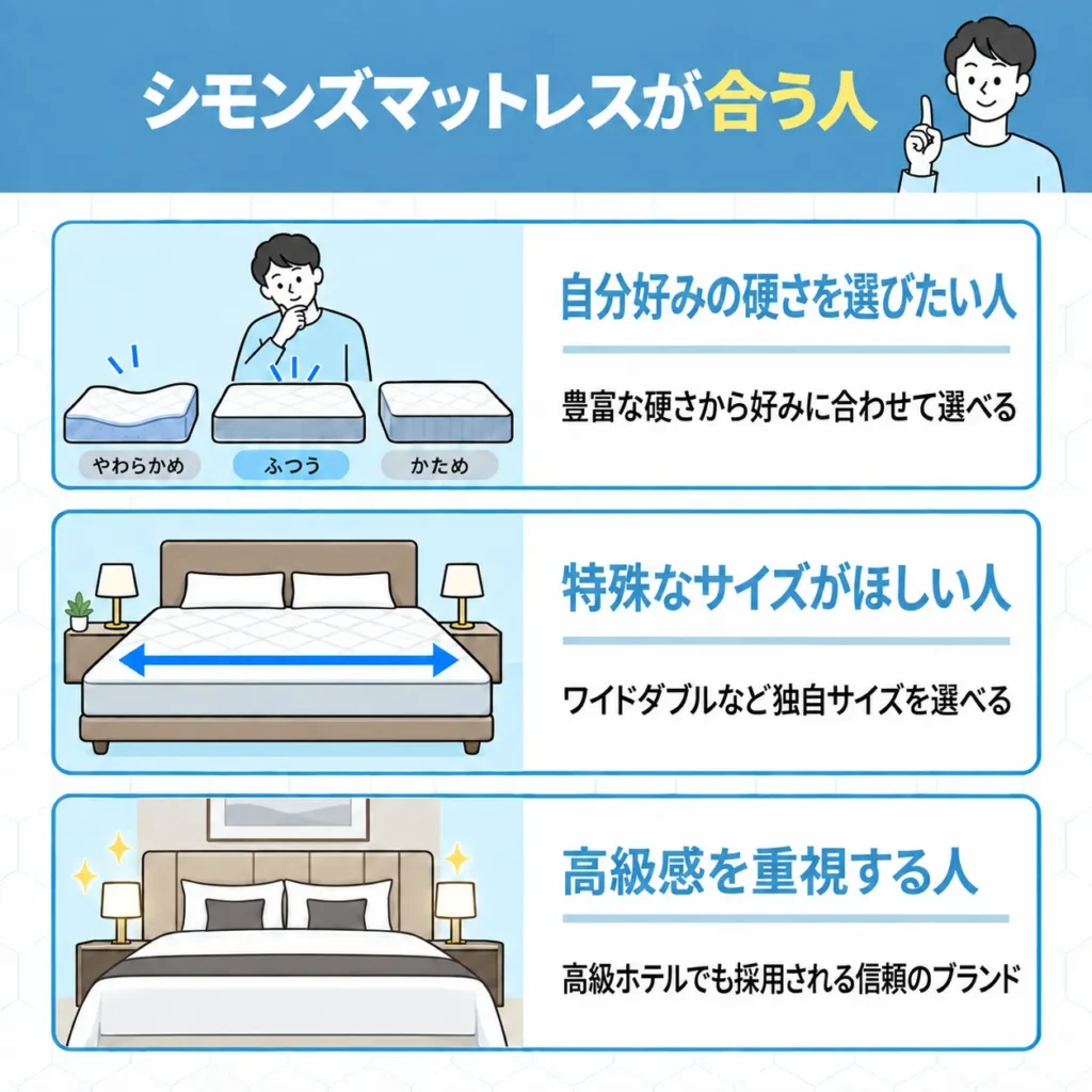 シモンズマットレスが合う人