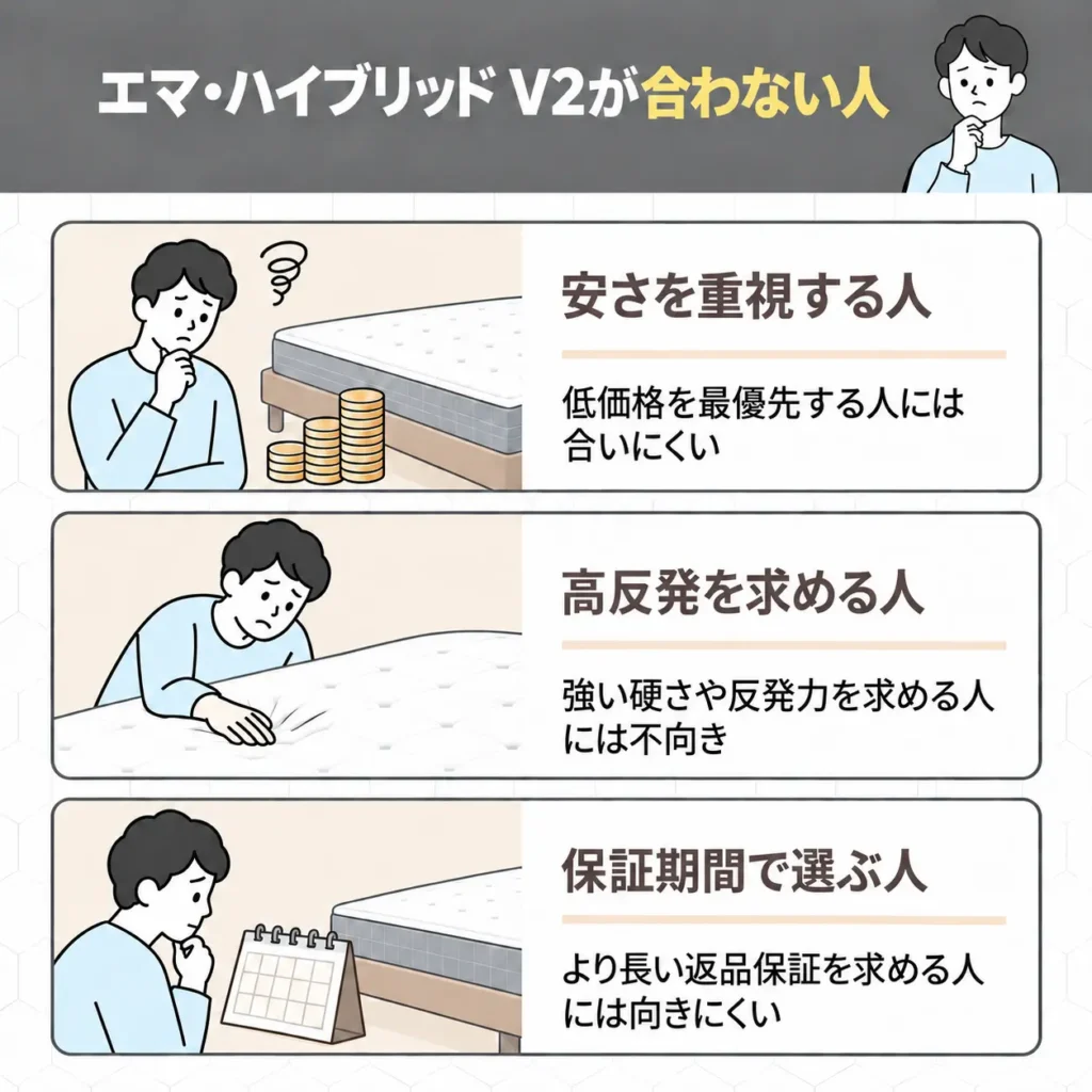 エマ・ハイブリッド V2が合わない人