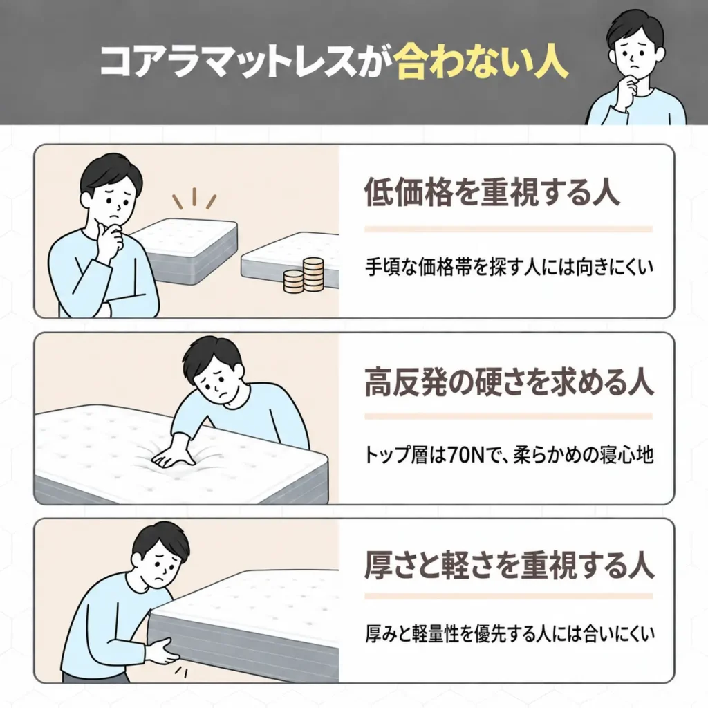 コアラマットレスが合わない人