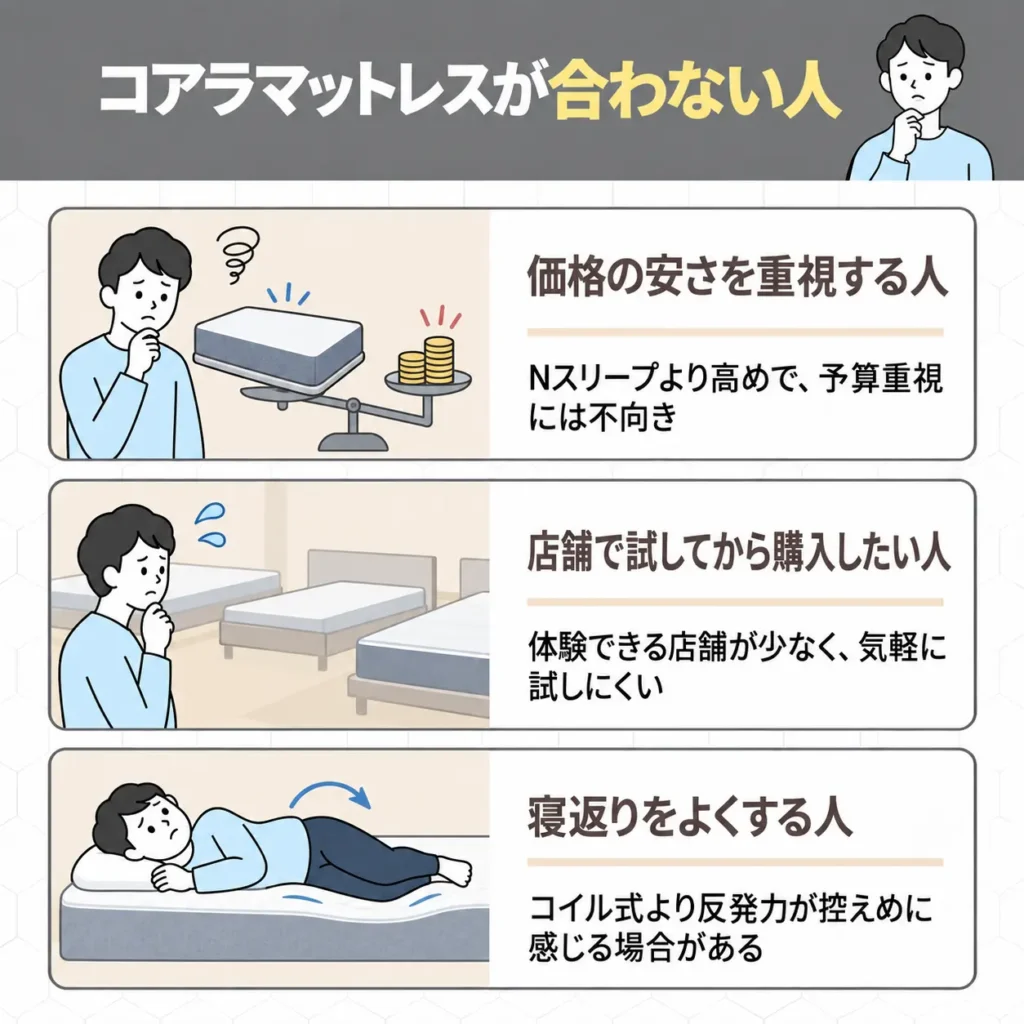 コアラマットレスが合わない人