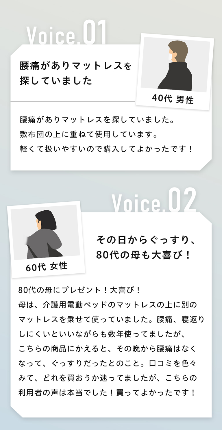 【7段構造】厚さ5cm薄型の高反発マットで寝心地パワーアップ「ONチャージ」